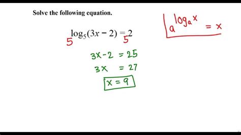 Solving A Logarithmic Equation College Algebra Youtube