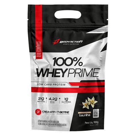 100 Whey Prime Saco 900g Bodyaction Whey Protein Concentrado