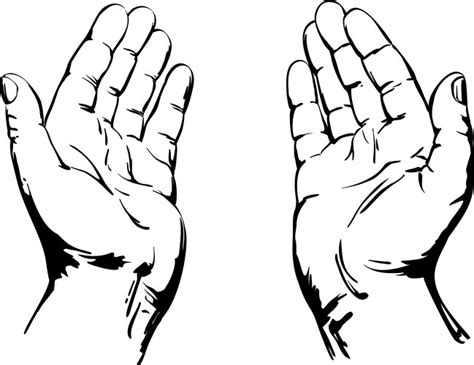 Praying Hands Drawing Vector Images Over 4 500