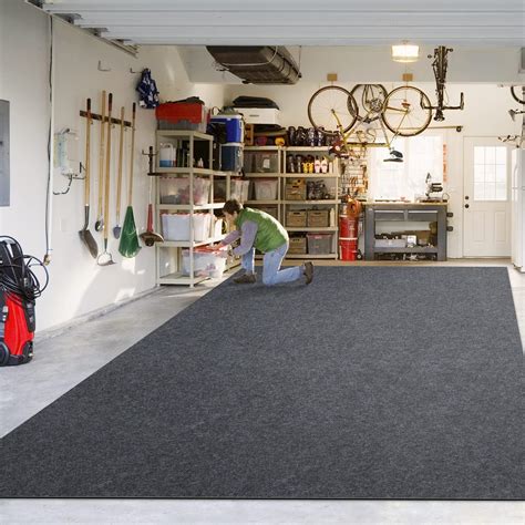 GOOFCXO Tapis De Sol De Garage En Caoutchouc De 1 2 X 2 5 M Texture