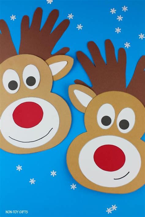 Handprint Reindeer Craft For Kids Printable Template Artofit