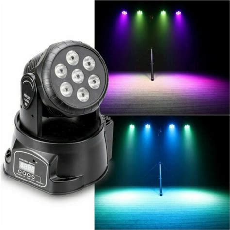 2x RGBW LED Beam Bühnenlicht Moving Head DMX Spot Bühnenbeleuchtung DJ