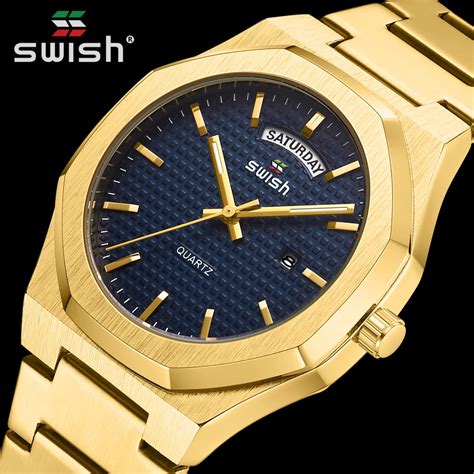 Swish Reloj Anal Gico De Acero Inoxidable Para Hombre Accesorio De