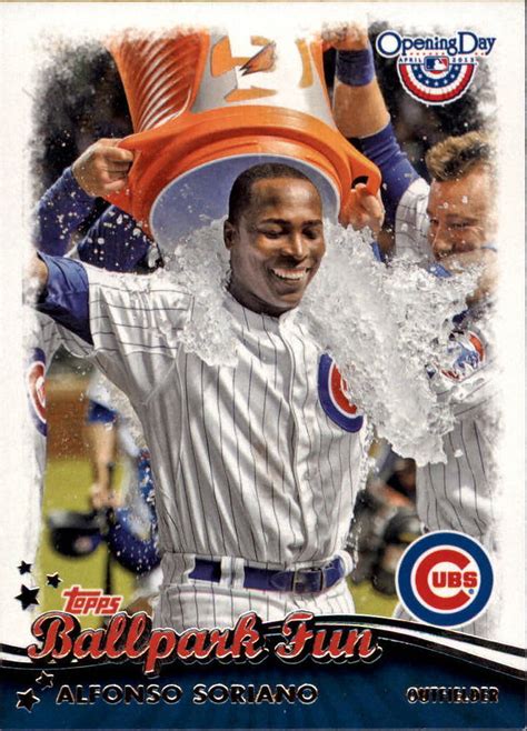 Topps Opening Day Ballpark Fun Bf Alfonso Soriano Nm Mt Ebay