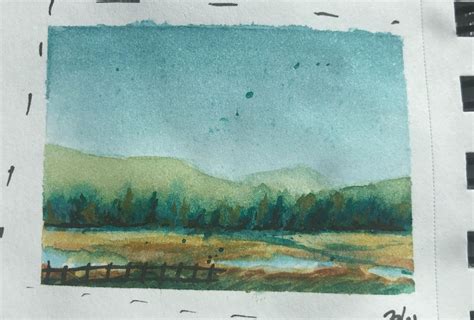 Loose watercolor landscape | Skillshare Student Project