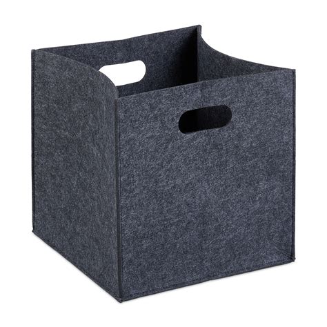 Relaxdays Panier B Ches Feutre Corbeille Sac De Courses Pliable