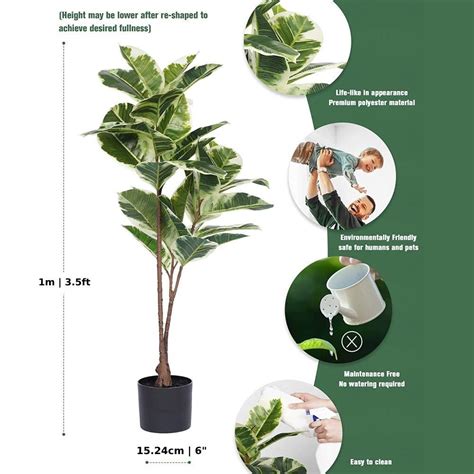 Artificial Rubber Tree Plant Buy Online Free Delivery