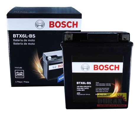 Bateria Moto Bosch Ytx7l Bs 6ah 12v Honda Biz Cg Cb Xt 225 Mercado Livre