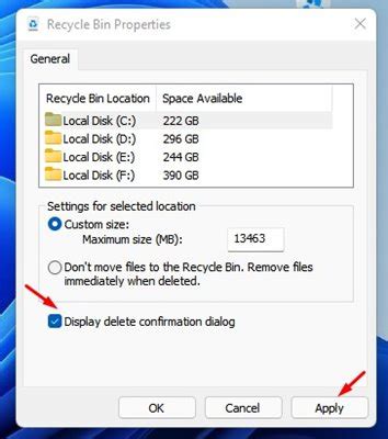 How To Enable The Delete Confirmation Message In Windows