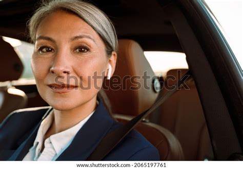 Mature Asian Woman Grey Hair Using Stock Photo Shutterstock