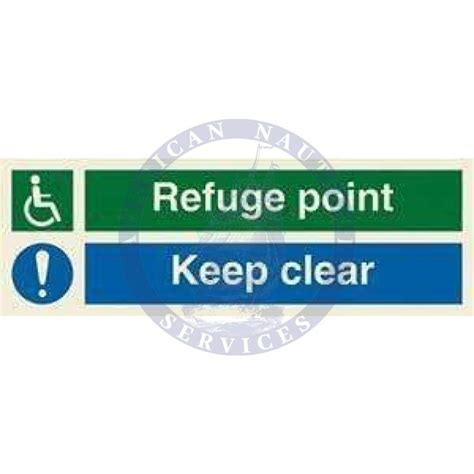 Marine Direction Sign Refuge Point Keep Clear Combination Sign Amnautical