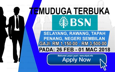 Temuduga Terbuka Bank Simpanan Nasional Bsn 26 Feb 01 Mac 2018