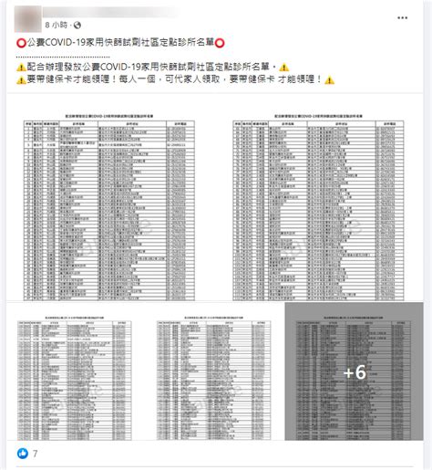 【錯誤】網傳檔案「5月1日開始發放 全台公費快篩劑發放地點 帶健保卡可幫家人代領」、「各縣市請帶健保卡，每人一個，可以代領家人的公費快篩劑