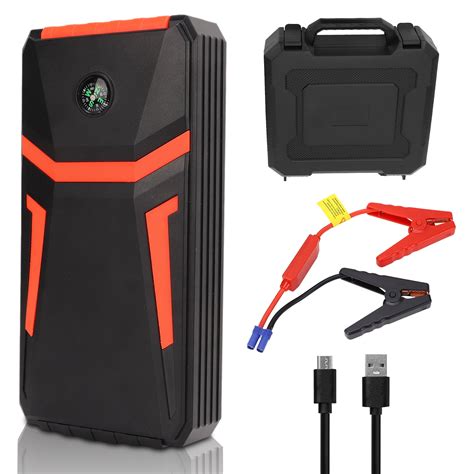 Car Jump Starter 1500a Peak 10000mah 12v Portable Battery Jump Starter With Led Light Suitable