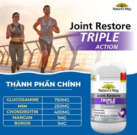 Viên Uống Hỗ Trợ Xương Khớp Natures Way Joint Restore Triple Action