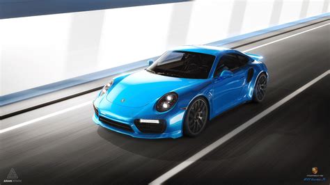 Blue Rauh Welt Porsche 911 Blue Cars Vehicle Sports Car Porsche