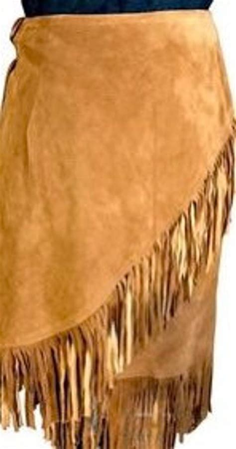 S Brown Suede Fringe Gem