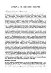 La Politica Del Cambiamento Climatico Di Giddens Docsity