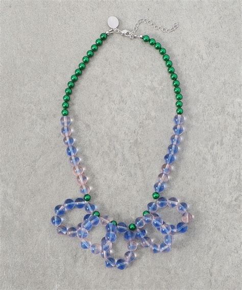 【セール】ader Bijoux Pop アデルビジュー Glass Beads Frill Necklace ガラスビーズ フリル