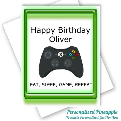 Xbox Gaming Birthday Card Son Grandson Nephew Teenage Can Be Etsy Uk