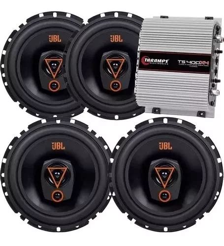 Kit Alto Falantes Jbl 6 Pol 160w Rms Módulo Taramps 400w