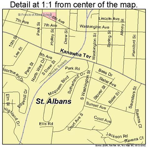 St Albans West Virginia Street Map 5471212