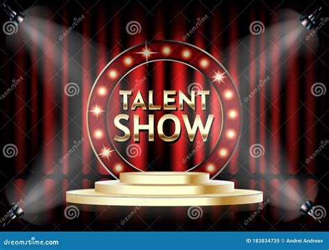 Talent Show Vector Poster Template Stock Vector Illustration Of Event