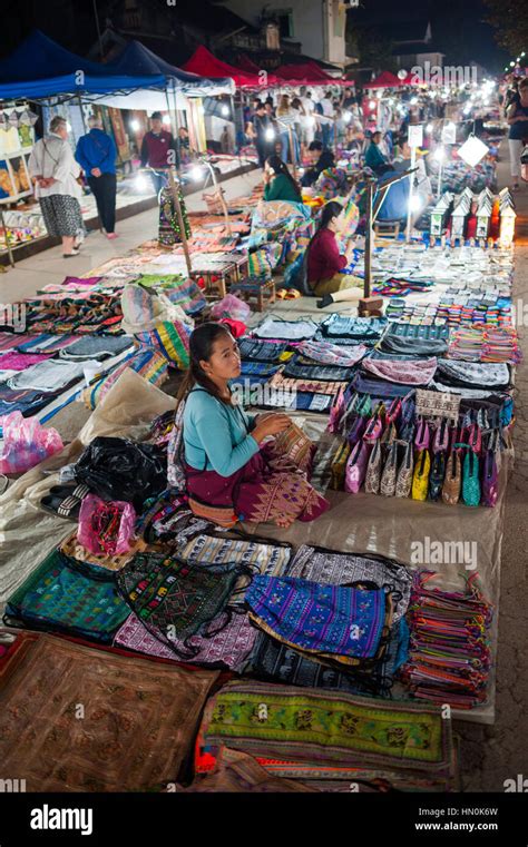 Night Market In Luang Prabang Laos Stock Photo Alamy