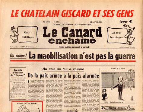 Journal le canard enchaîné 1975 Cadeau original