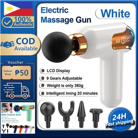 Portable 9 Gear Lcd Display Massage Gun Electric Massagers For Body Neck Shoulder Leg Deep