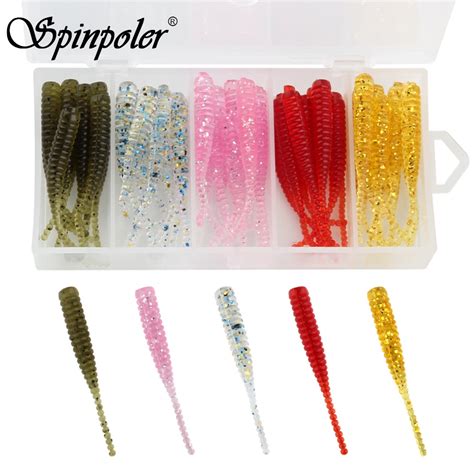 Spinpoler Soft Plastic Fishing Lure Silicone Bait Micro Tail 4cm 0 3g