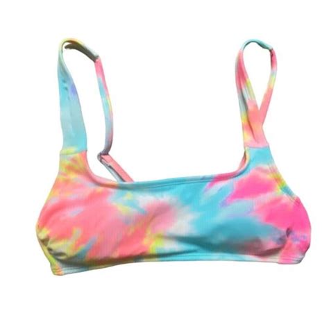 Xhilaration Womens Juniors Swimming Suit Bikini Top Multicolor Size Small GUC EBay