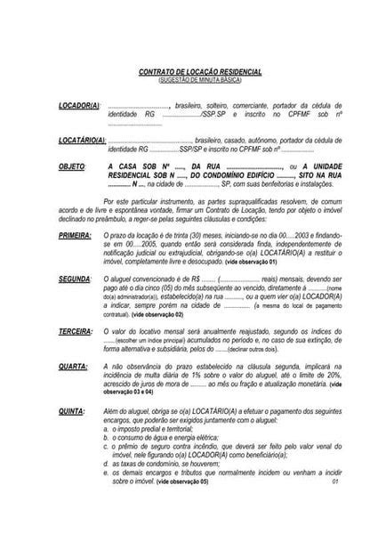 Contrato De Arrendamento De Propriedade Rural Para Exploraçã