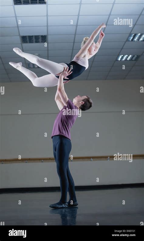 Ballet Partners Dancing Gracefully Together Stock Photo Alamy