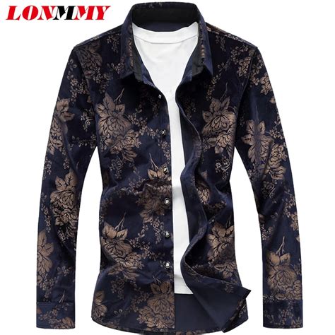 Lonmmy Plus Size 6xl 7xl Casual Blouses Slim Fit Mens Shirts Long