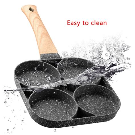 Omelet Pan Four Hole Frying Pot Pans Thickened Non Stick Egg Pancake