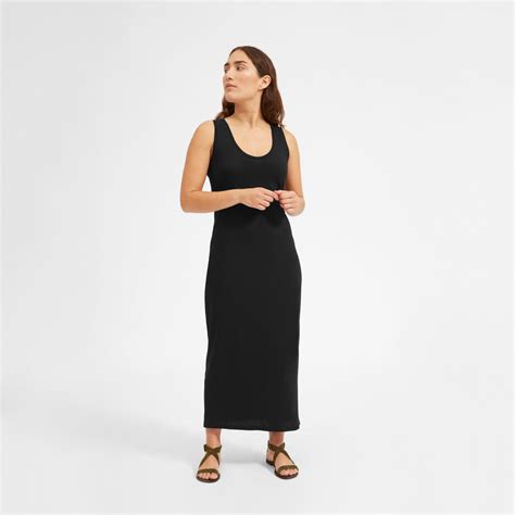 Womens Cotton Tank Dress Everlane Cotton Tank Dress Black Tank