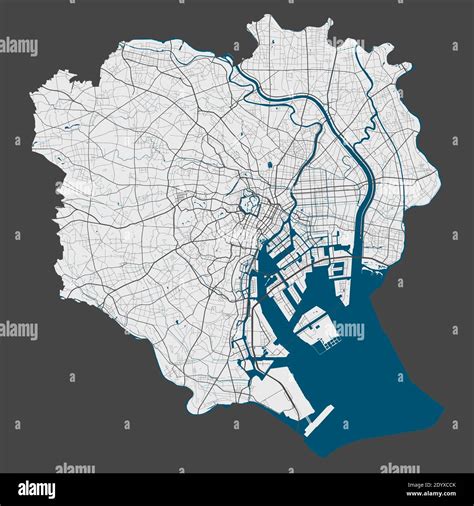 Tokyo Map Detailed Map Of Tokyo City Administrative Area Cityscape