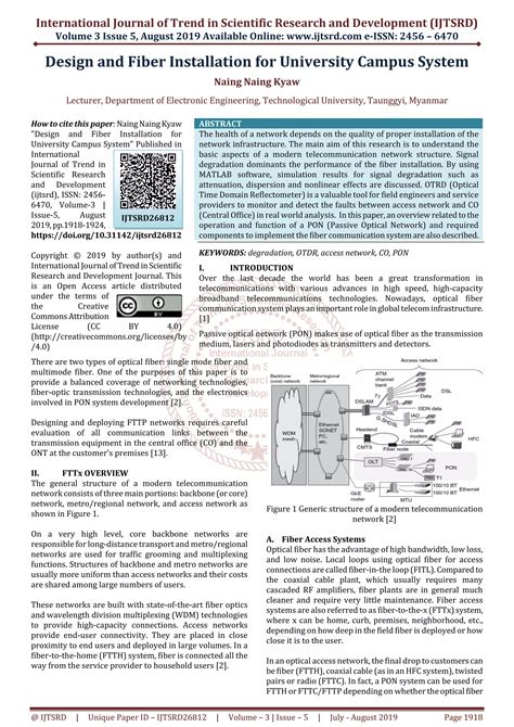 Design And Fiber Installation For University Campus System Pdf