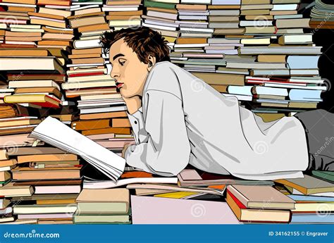 Czytelnik ilustracja wektor. Obraz złożonej z edukacja - 34162155