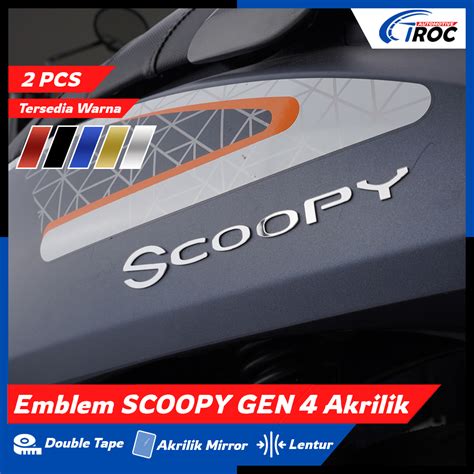 Jual 2PCS STIKER SCOOPY TIMBUL EMBLEM SCOOPY LOGO SCOOPY 2015 2017 3D