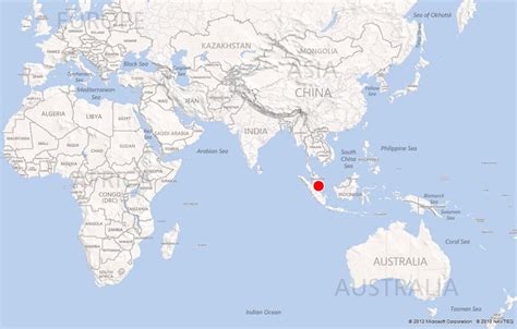 Singapore In Map Of World Anonymous Am
