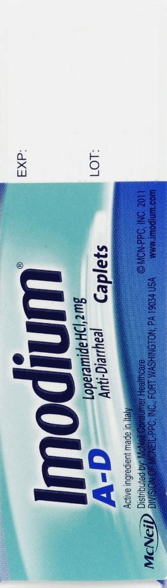 Imodium A D Caplets 24 Ct Shipt