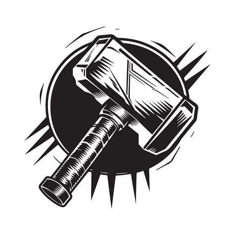 Sledge Hammer Heavy Hammer Image Vector Art Logo Design 41412175