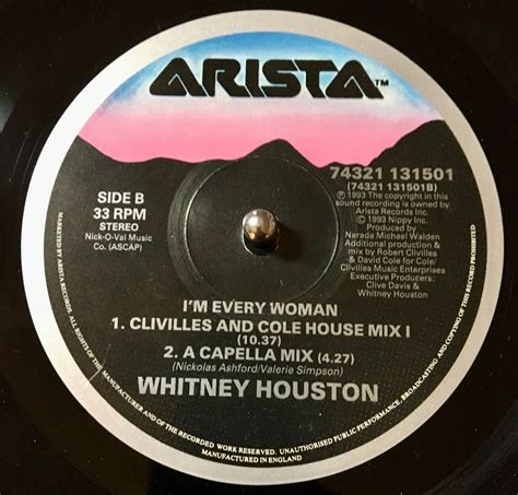 1993 Whitney Houston I M Every Woman Vinyl 12 Etsy