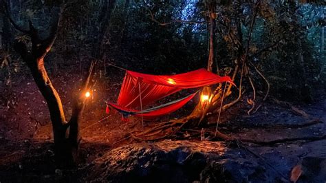 Solo Camping Di Tepi Sungai Hutan Kalimantan Dengan Hammock Masak