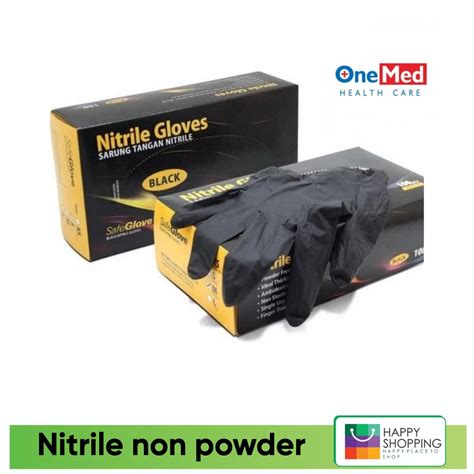 Jual SARUNG TANGAN NITRIL SAFEGLOVE HANDSCOON NITRILE TANPA BEDAK BOX