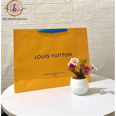 Paperbag Lv Shopping Bag Branded Louis Vuitton Contemporary Gift