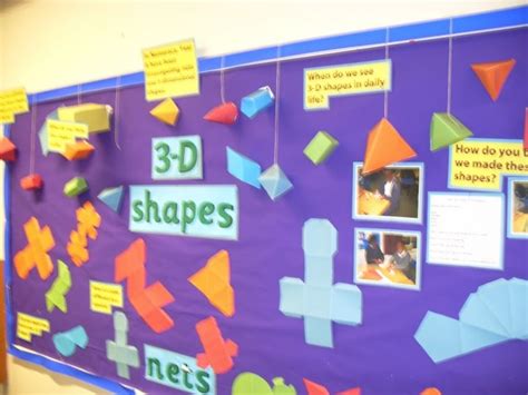 3D Shapes and Nets Display | Maths classroom displays, Maths display ...