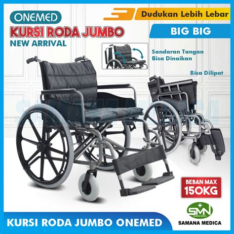 Jual Kursi Roda Big Big Jumbo ONEMED Cocok Untuk Orang Yang Gemuk